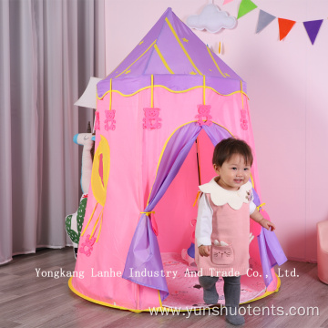 Portable folding kid play tent cubby house castle